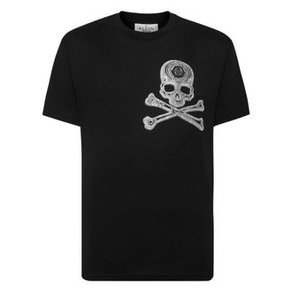 Philipp Plein Camiseta Rhinestoned Skull&Bones - Tops - Hombre - Negro - M
