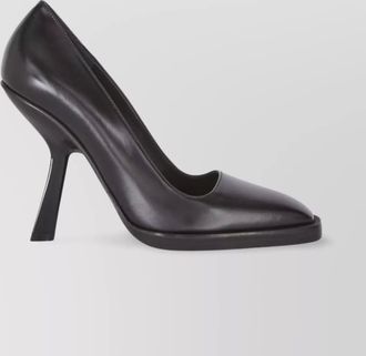 Ferragamo leather pumps geometric edge