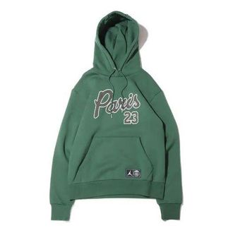 Air Jordan Mens Air Jordan Statement Paris Saint-Germain Fleece Stay Warm Sports Pullover Green DB6497-333