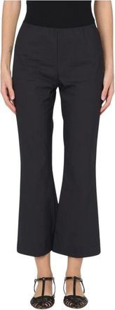 Liviana Conti Dames, Broeken, Zwart, Maat: XS Leer