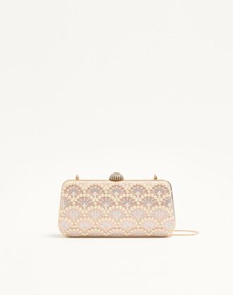 Valentino Garavani Minaudiere Valentino Garavani Carry Secrets In Raso Con Perle E Strass Donna SKIN/CRYSTAL UNI