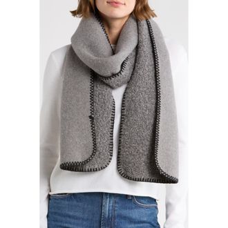 Melrose and Market Whipstitch Scarf in Charcoal- Black at Nordstrom Rack