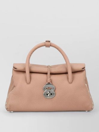 Zanellato shoulder bag textured leather top handle strap
