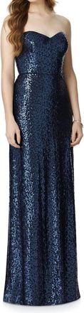 Dessy Sheath Wedding Dress In Midnight