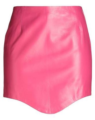 8 by YOOX LEATHER SHAPED SKIRT