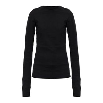 Rick Owens Long Sleeve Tops, female, Black, Size: S Girder Long Sleeve Tee