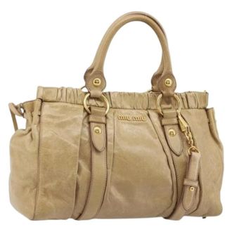 Miu Miu Pre-owned Handbags, female, Beige, Size: ONE SIZE Pre-owned Hand Bag