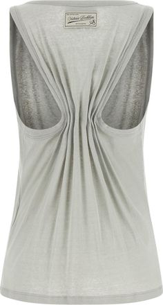Victoria Beckham Womens Gray Cotton Tank Tops