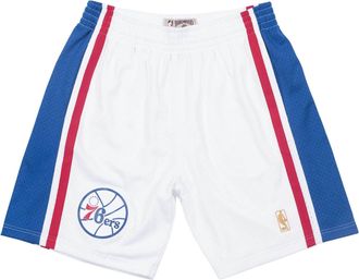 Mitchell & Ness NBA Swingman Shorts Philadelphia 76ers Home 1996-97 White Blue Red SMSHGS18246-P76WHIT96