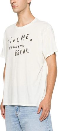 R13 T-shirt met opdruk - Heren - T-shirts - Wit - L - Katoen - Tops