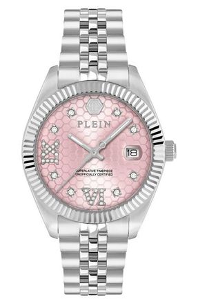 Philipp Plein Date Superlative Bracelet Watch, 34mm in Stainless Steel at Nordstrom