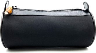 Gucci Black Leather Nylon Pouch (Pre-Owned)