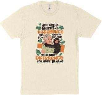 Generic Jane Goodall Quote Shirt Womens History Month Equality Graphic Tee Gift Multi Short Sleeve Crew Neck Top (UK, Alpha, M, Regular, Regular, Yellow)