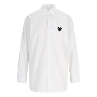 Comme Des Gar&ccedil;ons FW25 Black Heart Shirt White AX-B004-051-2