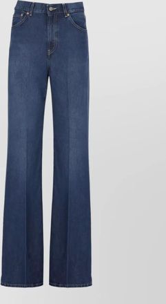 Dondup high rise wide leg five pocket jeans
