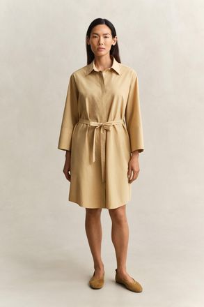 GANT Women Belted Poplin Shirt Dress (40) WARM BEIGE