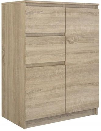 OEM C&oacute;moda Sonoma Oak - C&oacute;moda Moderna Para Sala De Estar, Dormitorio Y Habitaci&oacute;n Infantil - 2 Puertas, 2 Cajones, Dise&ntilde;o Universal
