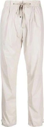 Herno Grijze Elastan Casual Broek - Dames - Straight fit broeken - Wit - M - Broeken