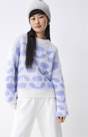 Pieces Womens Lavender tulips sweater