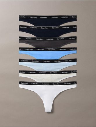 Calvin Klein Calvin Klein Womens Modern Logo 7-Pack Thong - Multi - XL