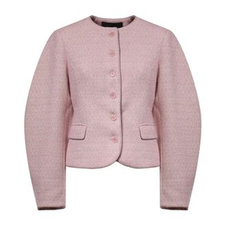 Rotate Cocoon Sleeved Jacket - female - ROTATE Birger Christensen - Tweed Jackets - Pink - L - Jackets