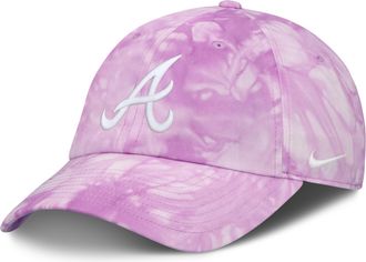 Nike Atlanta Braves Club Nike Mens MLB Adjustable Hat in Pink | NB0110AAW-P5U