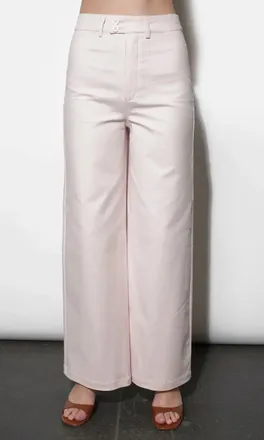 Greylin Womens Jennsen Cotton Canvas Wide Leg Pants In Pink