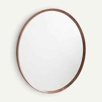 AM.PM Ronde spiegel van massief notenhout, diameter 100 cm, Orion