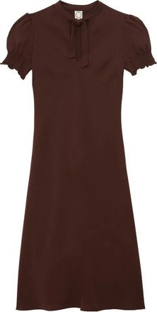 Ines De La Fressange Cerise Jurk - Dames - Casual kleedjes - Bruin - XS - Leer - Kleedjes