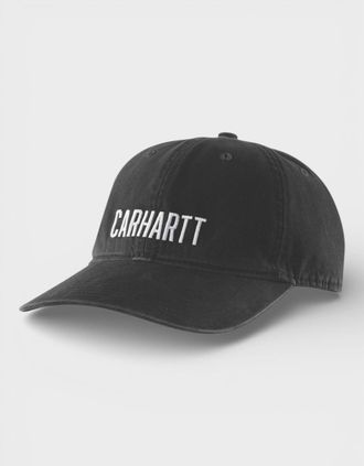 Carhartt Work in Progress Mens Carhartt Logo Cap Black White - Size: O/S