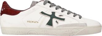 Premiata Steven VAR 7631 - Heren - Sneakers - Wit - 41 EU - Leer - Schoenen
