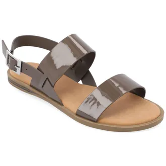 Journee Collection Women & apos;s Lavine Medium and Wide Width Flat Sandals