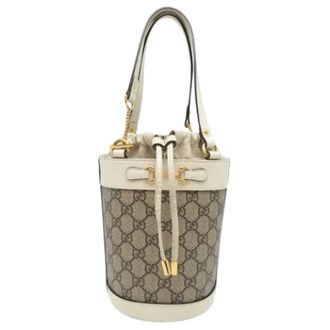 Gucci Pre-owned Bucket Bags, female, White, Size: ONE SIZE Pre-owned Bucket Bag