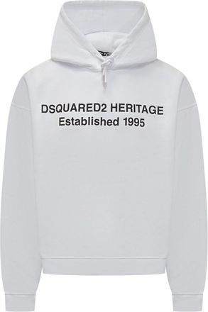 Dsquared2 White Graphic Hoodie