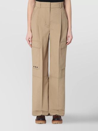 Moncler wide-leg cargo trousers button detailing