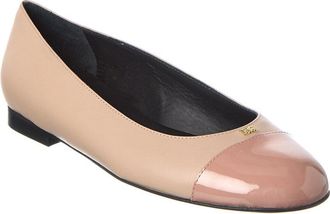 Bally Biely Leather Flat
