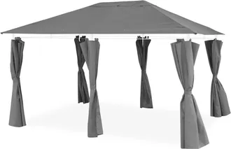 Sweeek Tela de techo con cortinas 3x4m, gris