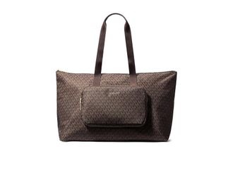 Michael Kors Tanner Large Reversible Packble Tote Tote Womens Handbags Brown, Polyester