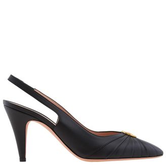 Bally Jolene Slingback Leather Pumps, Brand Size 40 ( US Size 9.5 )