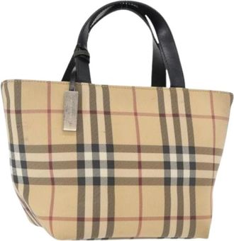 Burberry Pre-owned Tote Bags, female, Beige, Size: ONE SIZE Pre-owned Vintage Hand Bag