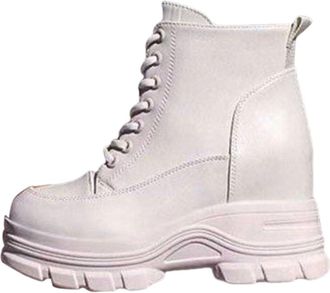 Generic Wide Fit Walking Boots Warm Boots Soft and Comfortable Can Adapt To The Cold and Harsh Environment Ladies Walking Boots Size 7 (White, 5.5)
