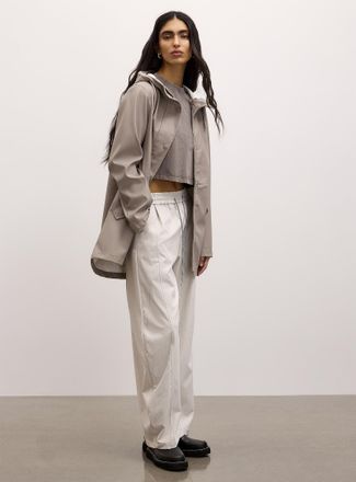 Vero Moda Womens Adjustable-waist coated raincoat