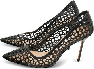 Manolo Blahnik Pumps con dettagli a taglio laser - Nero