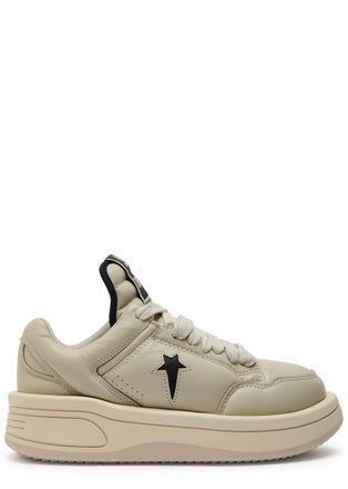 Rick Owens: Black Leather Sneakers now up to −63% | Stylight