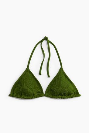 H&M Wattiertes Triangel-Bikinitop - Gr&uuml;n