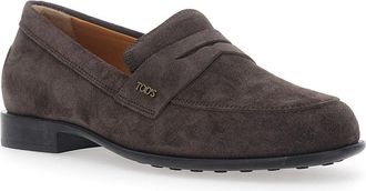 Tod's Womens Loafers Brown Suede Sheep Leather