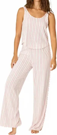 PJ Salvage Feeling Loved Pajama Pant Set In Ivory