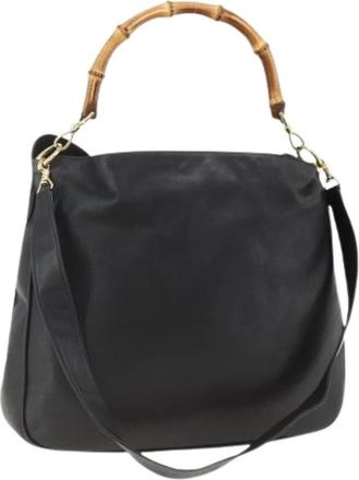 Gucci Pre-owned Vintage Schoudertas - Dames - Vintage Handtas - Zwart - ONE Size - Leer - Vintage