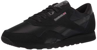 Reebok Mens Classic Nylon Sneaker, Black Pure Grey, 9 UK