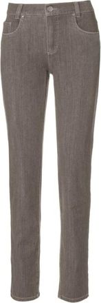 Anna Montana Dames, Jeans, Beige, Maat: 2XL